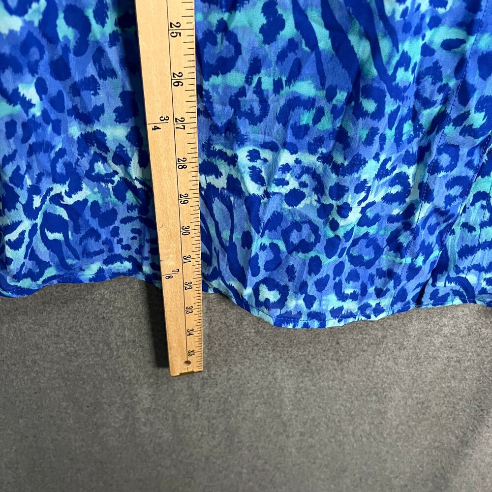 Belle Beach by Kim Gravel Button Front Cover-Up St. Tropez Animal, Large - Picture 6 of 12